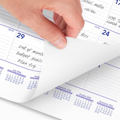 2026 AT-A-GLANCE 15 x 12 Monthly Wall Calendar, White/Purple (PM8-28-26)