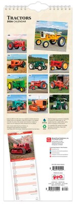 2026 BrownTrout Tractors 5.88 x 16.5 Monthly Wall Calendar (9798330705924)