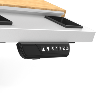 VersaDesk PowerLift Triad 48W Electric Adjustable Drafting Table, Bamboo/Black (TRDT-4830-BNB)
