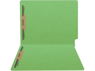 Medical Arts Press Heavy-Duty End Tab File Folder, Straight Cut, Letter-Size, Green, 40/Box (S-09459-GRN)