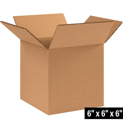 6 x 6 x 6 Shipping Box, 275#/ECT, 15/Bundle (HD666DW)