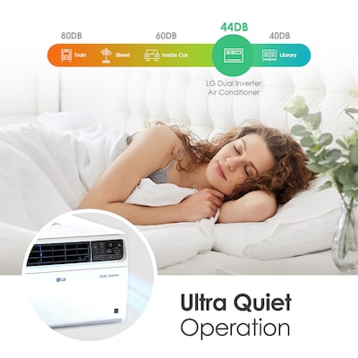 LG ThinQ 115-Volt 6,000 BTU Window Air Conditioner with Remote, Wi-Fi Enabled, White (LW6023IVSM)