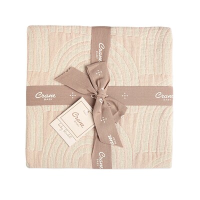 Baby Crane Muslin Jacquard Blanket, Rainbow (BC-100BL-2)
