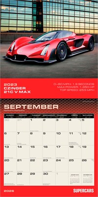 2026 BrownTrout Supercars 12" x 12" Monthly Wall Calendar (9798330705733)