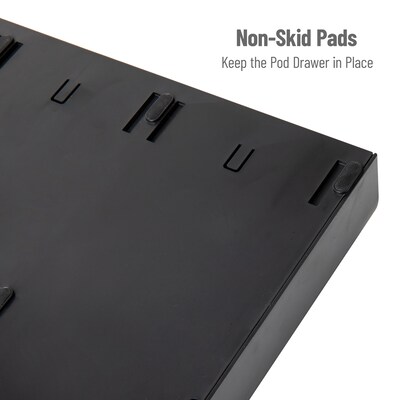 Mind Reader Plastic Coffee Pod Drawer 14 Compartment Condiment Organizer Set, 36 Pod Capacity, Black (CMB02-BLK)