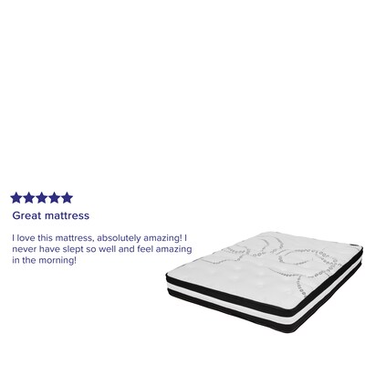 Flash Furniture Capri Comfortable Sleep 10" CertiPUR-US Certified Hybrid Pocket Spring Mattress, Full (CLE230PRF10)