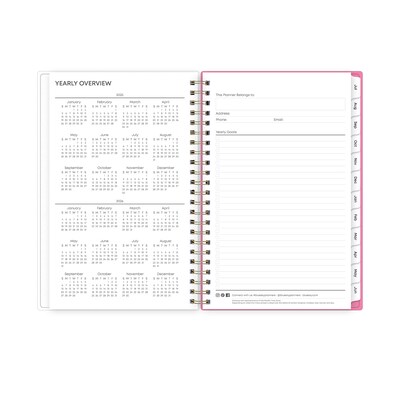 2025-2026 Blue Sky Roosevelt 5" x 8" Academic Year Weekly & Monthly Planner, Plastic Cover, Multicolored (128692-A26)