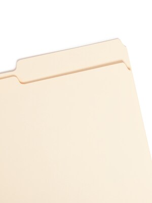 Smead File Folders, 2/5-Cut Tab, Legal Size, Manila, 100 per Box (15385)