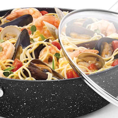 THE ROCK by Starfrit Aluminum 12" Frying Pan, Black (030907-004-0000)
