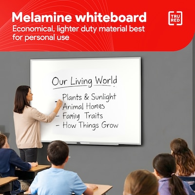 TRU RED™ Melamine Dry Erase Board, Gray Frame, 4' x 3' (TR59354)