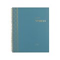 2023-2024 Cambridge WorkStyle Balance 8.5 x 11 Academic Weekly & Monthly Planner, Teal/Gold (1606-