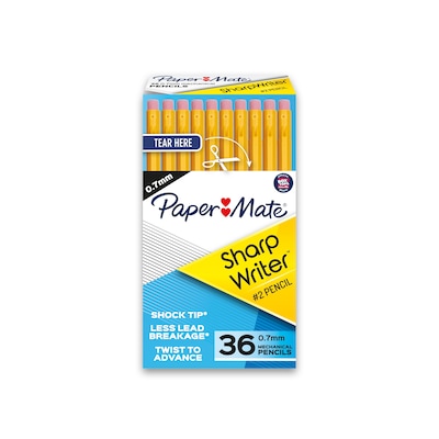 Paper Mate SharpWriter Mechanical Pencil, 0.7mm, #2 Medium Lead, 3 Dozen (1921221/1921221C)