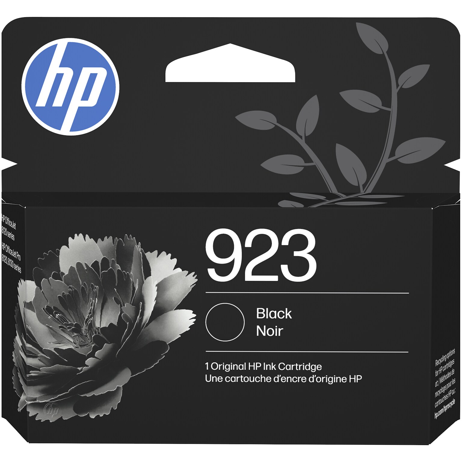 HP 923 Black Standard Yield Ink Cartridge, Prints Up to 500 Pages (4K0T3LN)