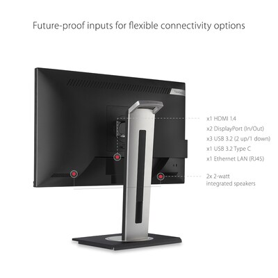 ViewSonic Ergonomic 24" 1080P 60Hz LCD Monitor, Black (VG2456)