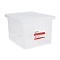 Staples Hanging File Box, Snap Lid, Letter/Legal Size, Clear (TR57620)