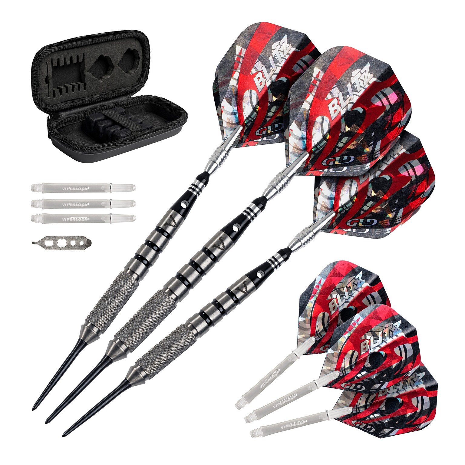 Viper Blitz 95% Tungsten Steel Tip Darts, 24 Grams (23-2724-24)