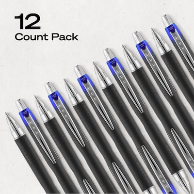 uni Jetstream RT Retractable Ballpoint Pen, Medium Point, 1.0mm, Blue Ink, Dozen (73833)