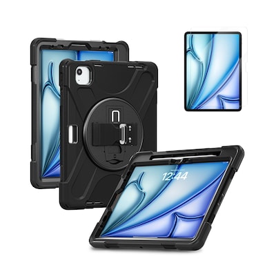 CODi iPad Essentials Bundle: Rugged Case iPad Air 11 (M2, M3), iPad Pro 11 (1-4 Gen) + Screen Protector, Black  (TK000006)