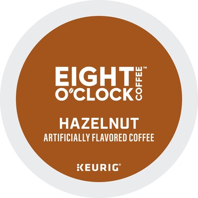 Eight O'Clock Hazelnut Coffee Keurig® K-Cup® Pods, Medium Roast, 96/Carton (64060)