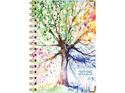2025 Global Printed Products 5.5 x 8 Weekly & Monthly Planner, Paperboard Cover, Multicolor (SPLS2
