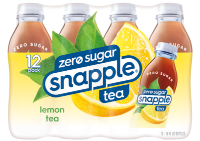 Snapple Zero Sugar Lemon Herbal Tea Bottles, 16 oz., 12/Pack (10099489)