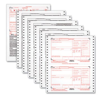 TOPS W-2 Tax Form, 6-Part, 24/Pack (2206C)