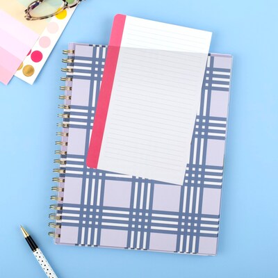 2025-2026 AT-A-GLANCE Simplified by Emily Lilac Plaid 8.5" x 11" Academic Weekly & Monthly Planner, Poly Cover (EL39-901A-26)