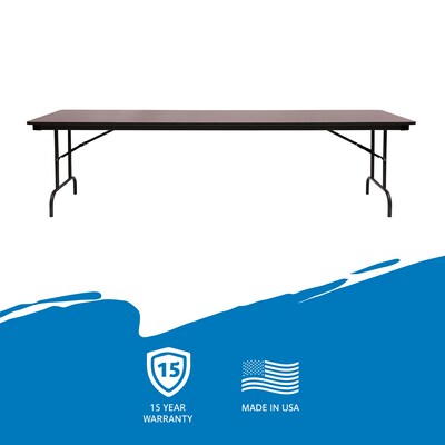 ICEBERG Premium Folding Table, 96" x 30", Mahogany (55234)