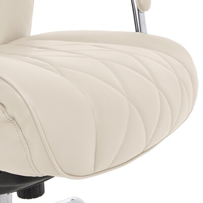La-Z-Boy Sutherland Ergonomic Bonded Leather Swivel Computer and Desk Chair, Ivory (CHR10048C)