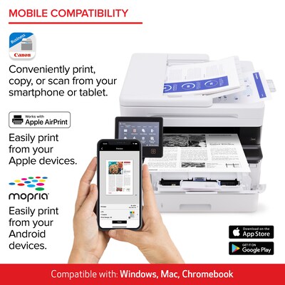 Canon ImageCLASS MF465dw Wireless Black & White Laser Printer, All-In-One, Print, Scan, Copy, Fax (5951C005)