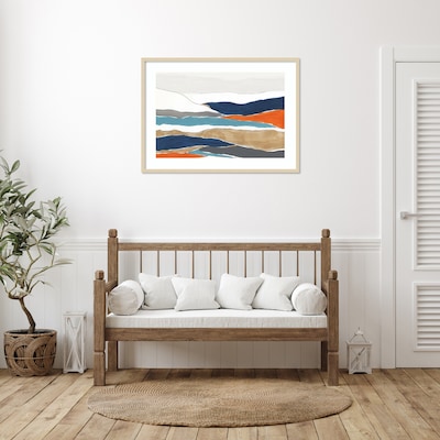Amanti Art Orange Rolling Hills II by PI Studio Wood Framed Wall Art Print, 41 x 30 (A42675535439)