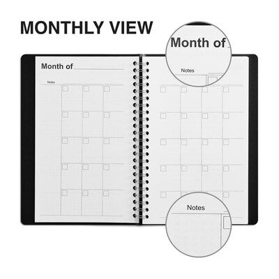 2024 Staples 5" x 8" Weekly Planner, Black (ST60460-24)