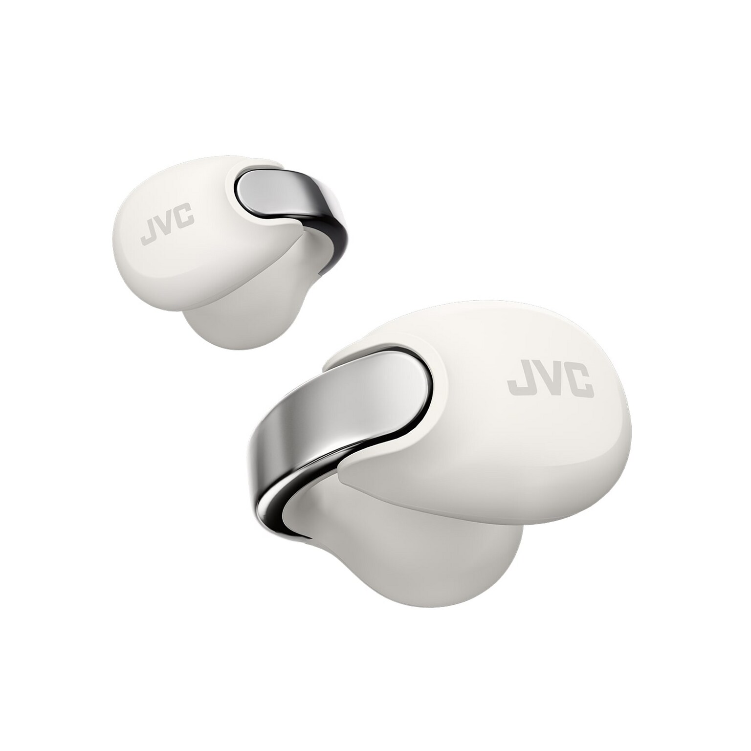JVC Nearphones Wireless Open-Ear Earbuds, Bluetooth, White (HANP1TW)