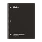 Quill Brand® 1-Subject Notebook, 8" x 10.5", College Ruled, 70 Sheets, Black, 3/Pack (TR58373)