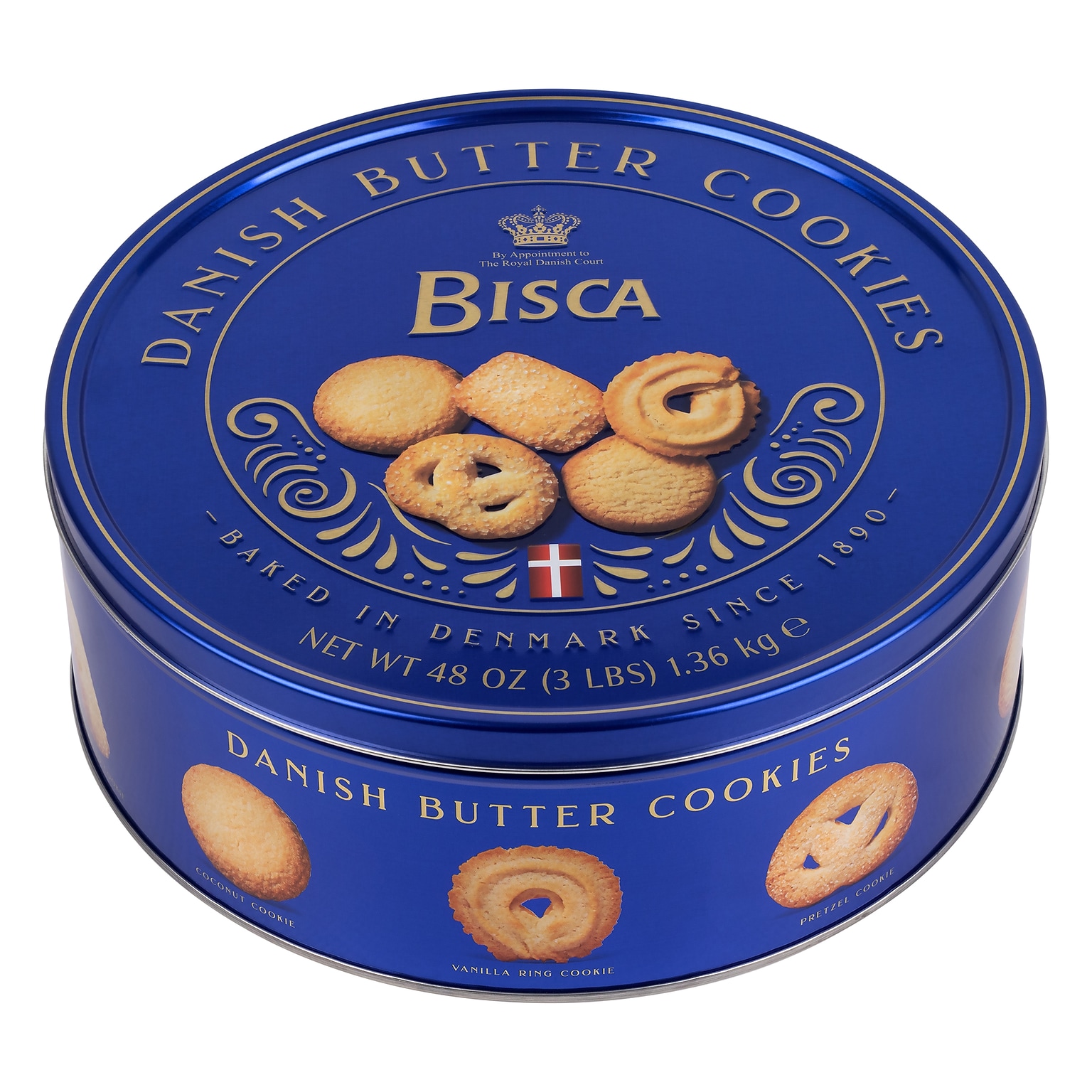 Bisca Danish Butter Cookie Tin, 3 lbs. (220-02223)