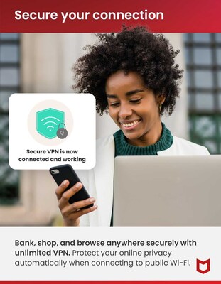 McAfee Total Protection for 5 Users, Windows/Mac/Android/iOS/ChromeOS, Product Key Card (MTP21EST5RFLM)