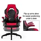 Quill Brand® Luxura Faux Leather Racing Gaming Chair, Black and Red (51465-CC)