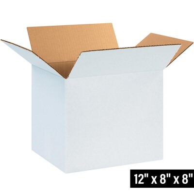 12 x 8 x 8 Shipping Boxes, 32 ECT, 25/Bundle (1288W)