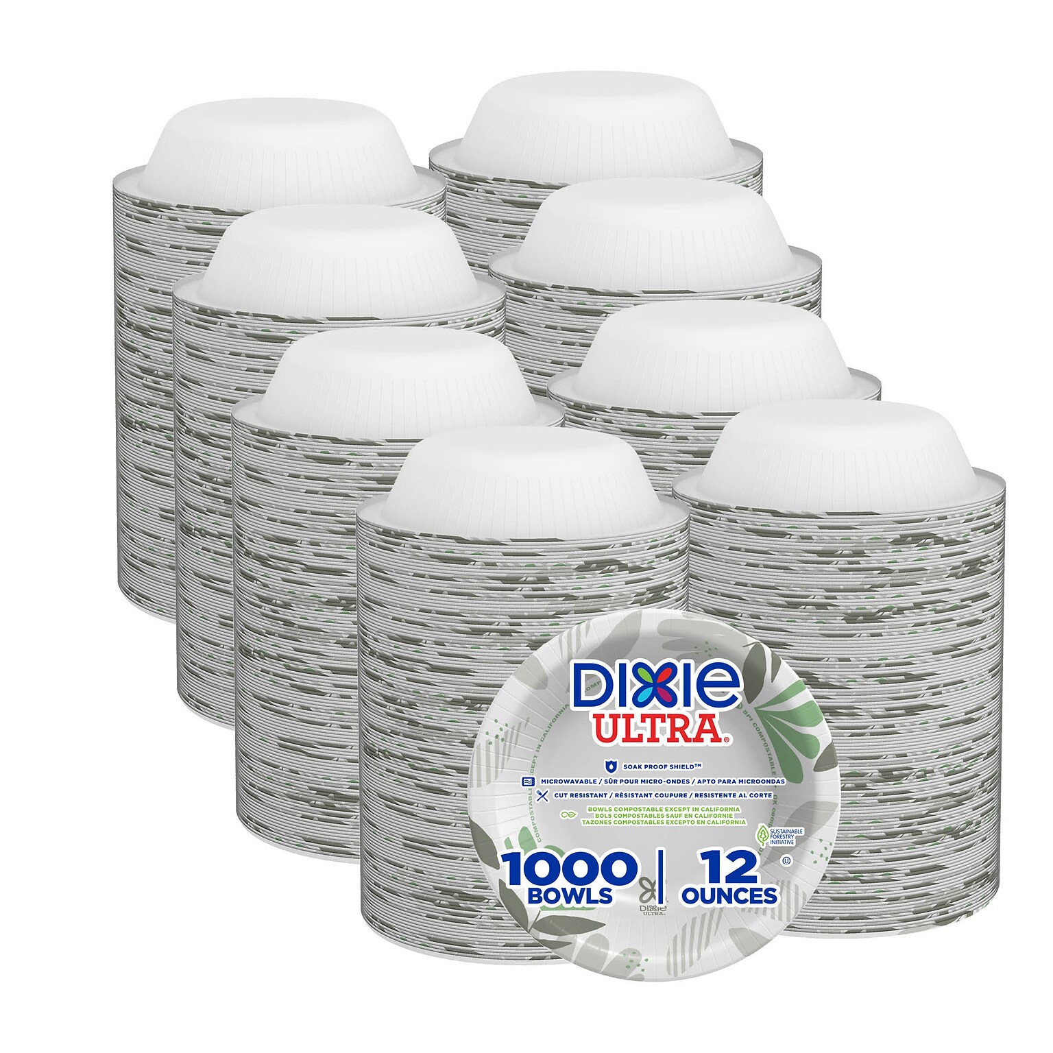 Dixie Ultra Pathways Paper Bowl, 12 oz., Multicolor, 1000/Carton (SX12PATH)