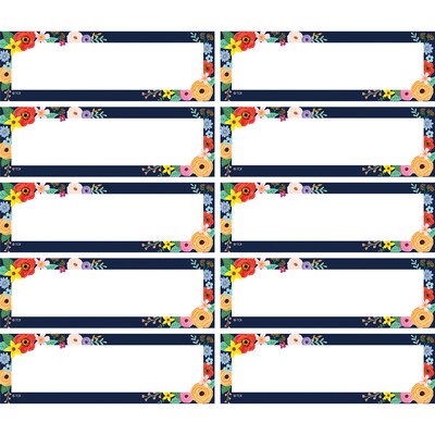 Teacher Created Resources Wildflowers Magnetic Labels Accents, Multicolored, 20/Pack, 2 Packs (TCR77064-2)
