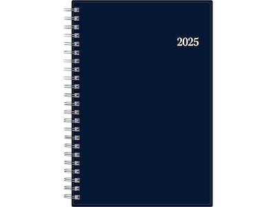 2025 Blue Sky Passages 5 x 8 Weekly & Monthly Planner, Plastic Cover, Navy Blue (148657-25)