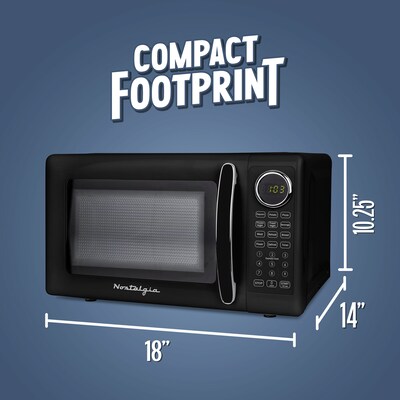 Nostalgia Retro 0.7 cu. ft. Countertop Microwave, Black (NRMOPMSW7BK6A)
