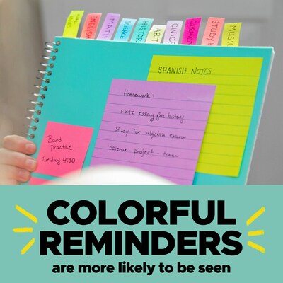 Post-it Flags, .47" Wide, Assorted Colors, 140 Flags/Pack (683-4AB)