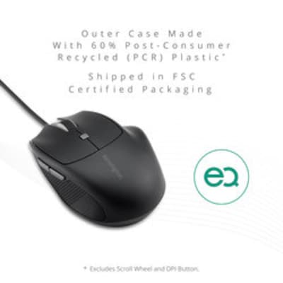 Kensington Pro Fit Ergo MY435 EQ Mouse, Black (K72512NA)