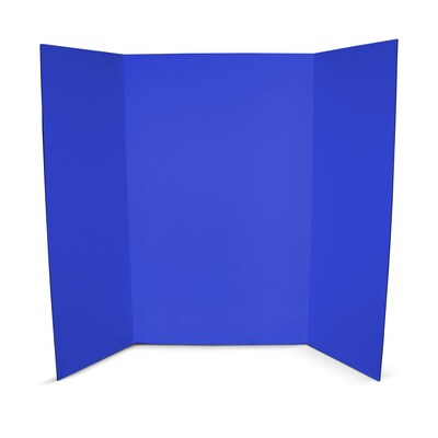 Flipside Tri-Fold Foam Board, 36 x 48, Blue, 3/Pack (30085-3)