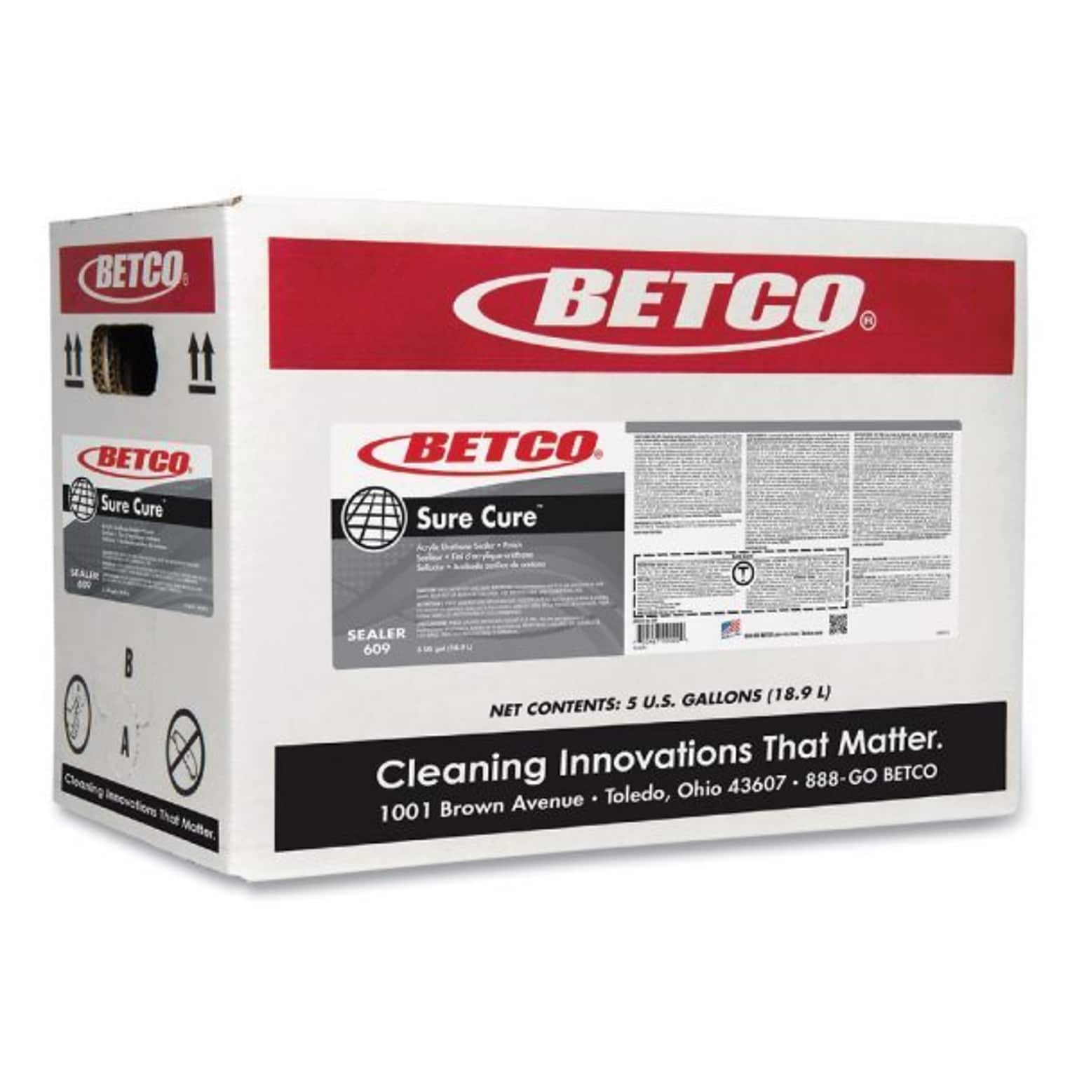 Betco Sure Cure Floor Sealer and Finish, 5 Gallon Bag in Box (609B500)