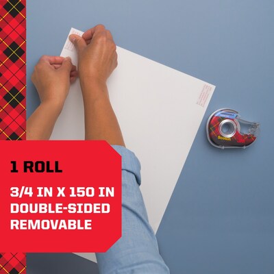 Scotch Poster Indoor Double-Sided Mounting Tape, 0.75 x 4.16 yds., Clear (109)
