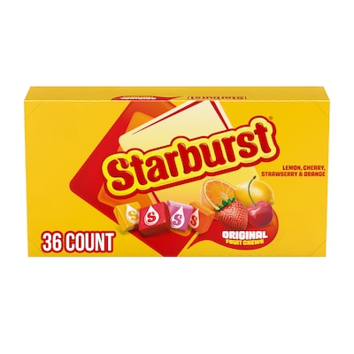Starburst Original Fruit Chews Candy, 2.07 oz., 36/Box (MMM01151)