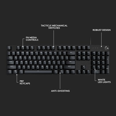 Logitech G413 SE Gaming Mechanical Keyboard, Black (920010433)