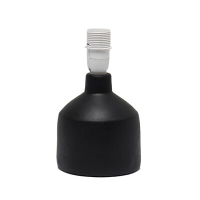 Simple Designs Mini Bocksbeutal Concrete Table Lamp, Black (LT2080-BLK)
